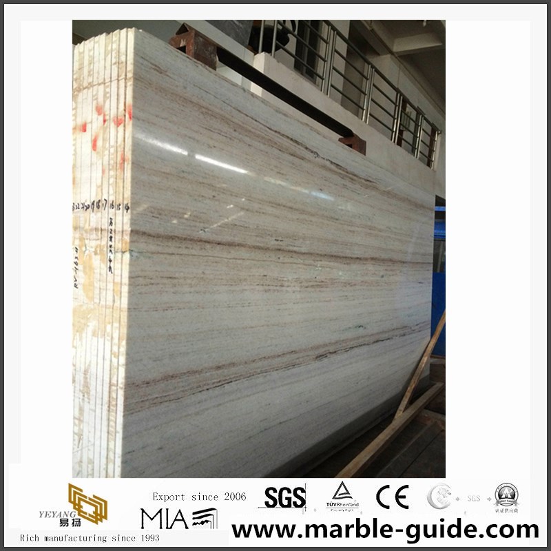 China crystal wood marble polished slab