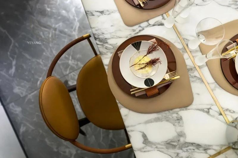 Natural white marble dining table 02