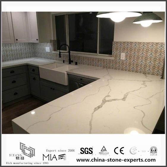 צבעי השיש קוורץ לבן הפופולרי ביותר עבור עיצוב מטבח