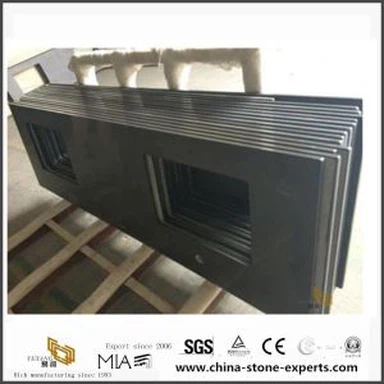 לוחות שולחן גוש קוורץ שחור על השיש במטבח עם המחירים הטובים ביותר