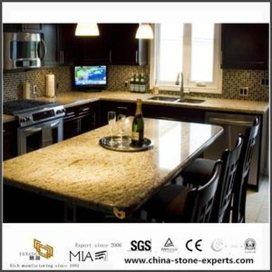 משטחי גרניט לנוי Giallo במחיר סביר עבור המטבח וחדר האמבטיה