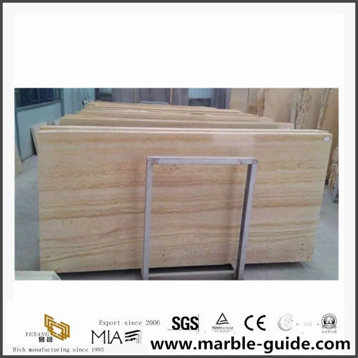 China Cheap Price Yellow Wooden Marble Slabs
