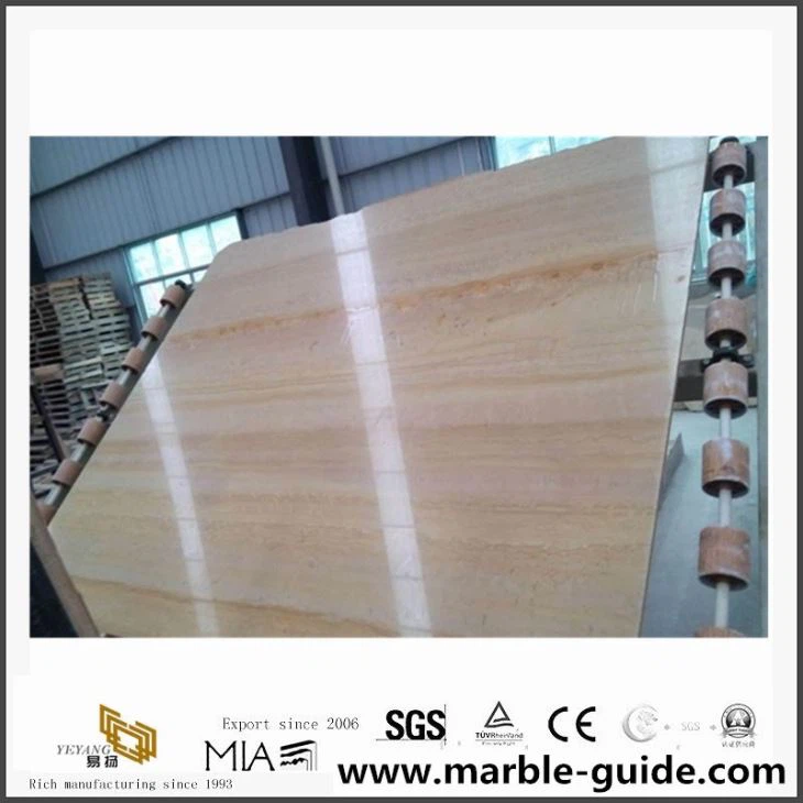 China Cheap Price Yellow Wooden Marble Slabs