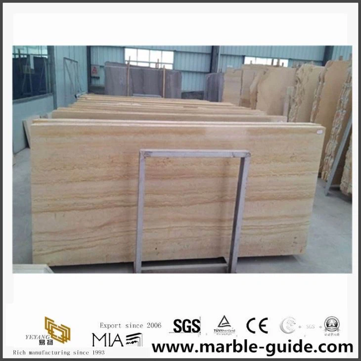 China Cheap Price Yellow Wooden Marble Slabs