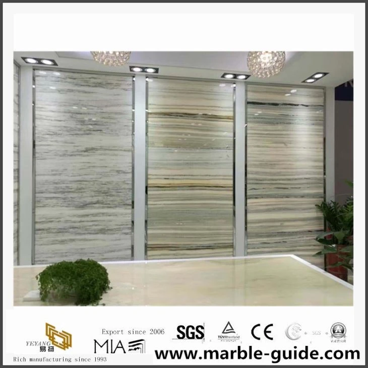 New Product China Rainbow White Marble Tiles Natural Stone