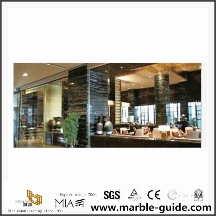 Silver Dragon Black Marble Column Designs With Low Cost