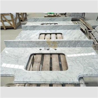 סין קאררה שיש גואנגשי גואנגשי לבן יהירות ישרה לחדר האמבטיה