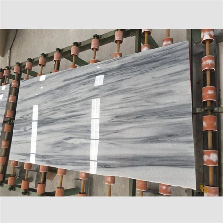 High Polished Victoria Falls White Marble slab